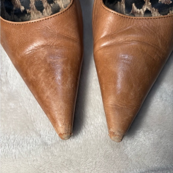 Dolce & Gabbana Pointed Toe Leather Heels - Picture 3 of 6